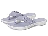 Clarks Women's Breeze Reyna Cloudsteppers Flip-Flop, Lavender Synthetic, 8