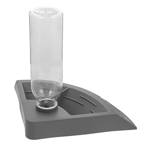 タートル・ドリンカー 爬虫類水皿 摂食 自動給水器 カメ カメの水槽 噴水 ネット tortoise トカゲ ペットフードホルダー ペットフードフィーダー プラスチック Grey POPETPOP