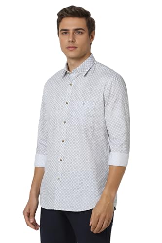 Image of Van Heusen Casual Printed Shirt for Men| Premium Cotton| Full Sleeves| Slim Fit |Breathable Fabric