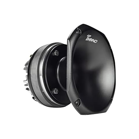Timpano TPT-DH2000 2" Exit Compression Driver + Horn 450 Watts Max Power 8 Ohm 109 dB Slim Profile Aluminum Horn + Ferrite Driver Cover