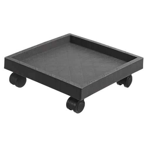 ibasenice Bandeja de Maceta macetero con Ruedas Soporte de Plantas sobre Ruedas maceteros Carrito para trasladar macetas Mover macetas fácil Rueda de Maceta Bandeja para ollas con Rueda Grey