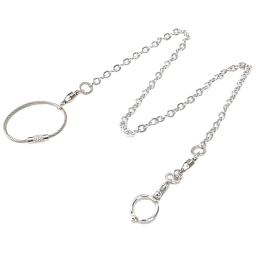 GLEAVI Catena in Acciaio 50 CM per Addestramento Pappagalli Guinzaglio Regolabile per Uccelli Domestici Imbracatura Leggera per Pappagalli per Uso Esterno