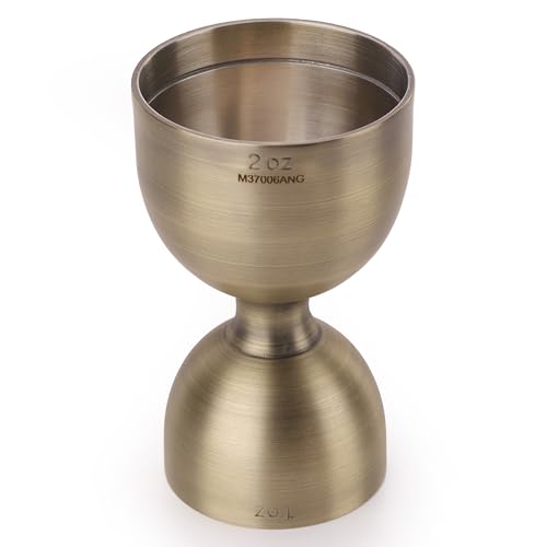 Barfly Heavy-Duty Straight Rim Bell Jigger, 1 oz x 2 oz, Antique Gold - Image 4