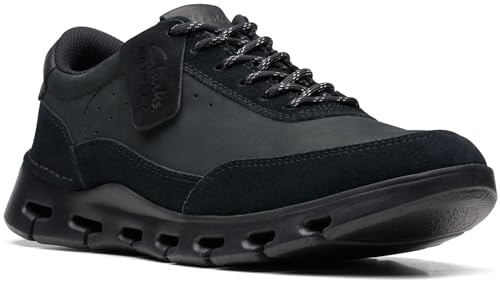 Image of Clarks Mens 26166010-black Comb Sneaker