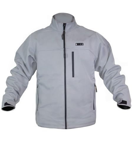 Unisex Premium Battery Operated M-Heated Jacket Kit (US, Alpha, 3X-Large, Regular, Regular, Gray)