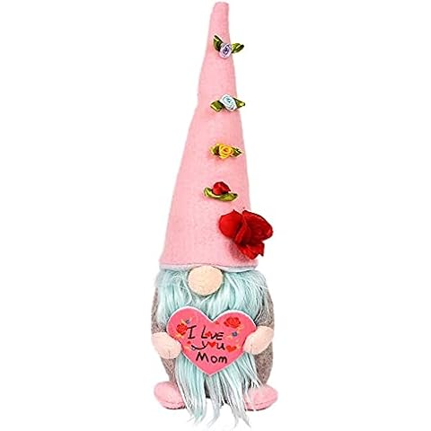 Muttertag Deko Muttertagsgeschenk Wichtel Figuren Zwerg Gesichtslose Puppen Dekorationen Schlafzimmer Wohnzimmer Geschenke Hochzeit Dekoration Desktop Ornamente Blau (A) Cover
