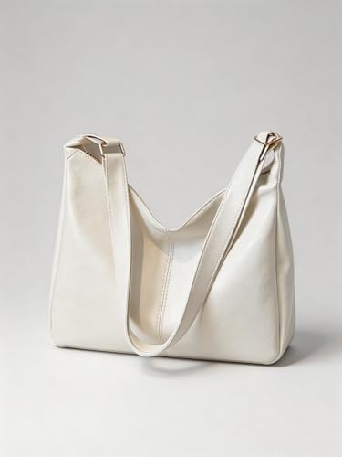 Image of GRPKSSIB PU Leather Shoulder Bags Hobo Crossbody Bag Casual Tote Handbags Women's Crescent Purse with Adjustable Strap