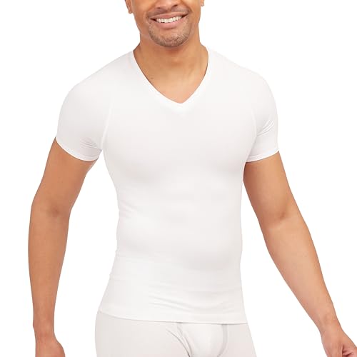 SPANX Mens Ultra Sculpt Cotton Spandex V-Neck - Mens Base Layer - Everyday Support - Breathable & Moisture Wicking product thumbnail 4