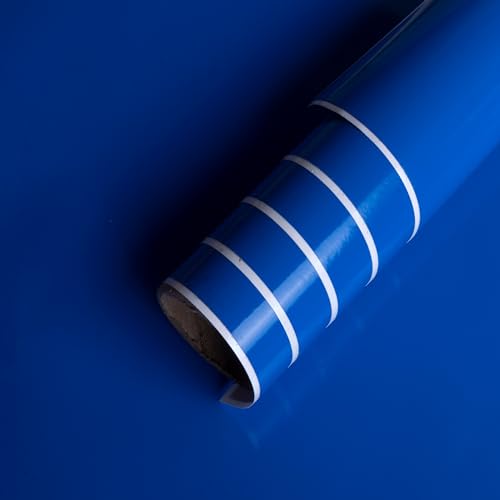 Image of Itsy Bitsy Vinyl Glossy Blue 12inch X 2ft 1 Roll | for Home Kitchen Countertop, Cabinet Furniture, Oil Proof, Table Top, Wall, Car Wrap Sheet, Wallpaper, Waterproof Vehicle Sticker