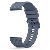 Wanme 20mm 22mm Uhrenarmbänder für Damen Herren, Silikon Armband, Schnellverschluss Uhrenarmband, Wasserdichtes Sport Ersatzarmband, Flexibles Verstellbares Armbänder, 22mm Blau Grau