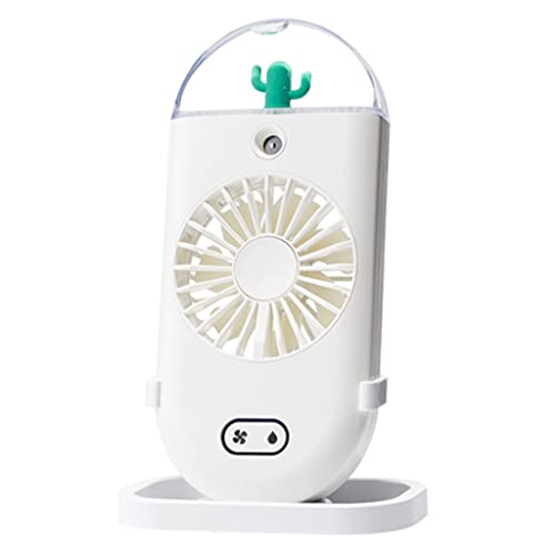 TOWARDSNAN E lectric - Ventilador de agua recargable por USB, aire acondicionado de mano, 3 engranajes, ajustable, para niñas y mujeres