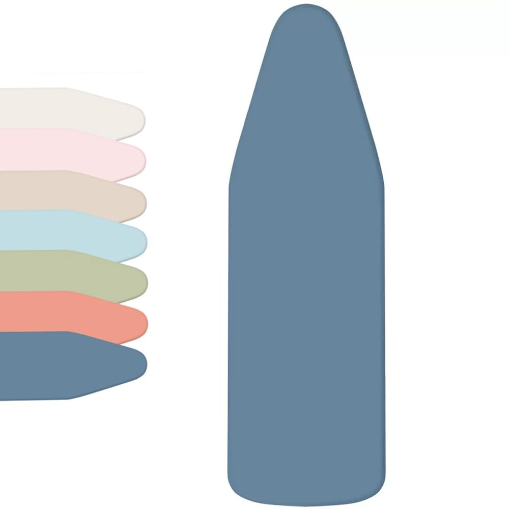 Funda para tabla de planchar azul de 108 x 45 cm, resistente al calor, a prueba de manchas, ajuste universal para plancha de vapor, elástica, se adapta a tablas de 90 x 30 cm a 140 x 45 cm, color liso