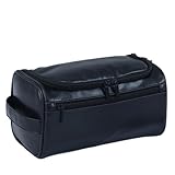 Neceser Vintage de Lujo for Hombre, Neceser Viaje, Estuches Maquillaje for cosméticos, Organizador Almacenamiento Colgante for, Bolsas Lavado para Todos(Black)