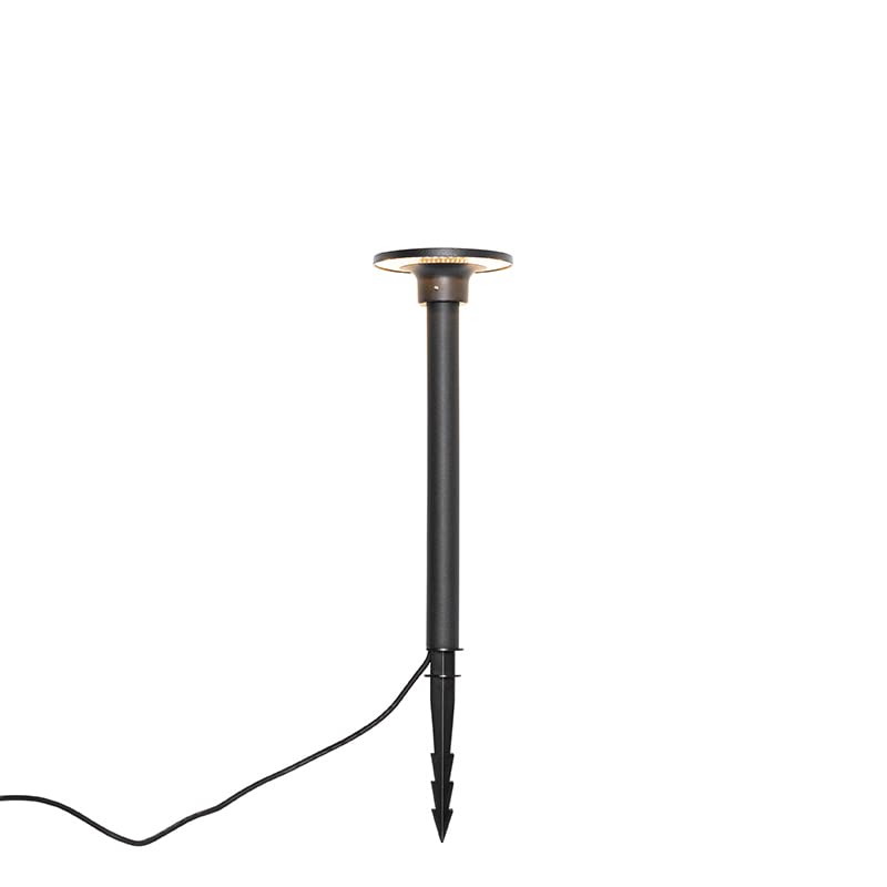 Qazqa - Outdoor Modern spiked spot black incl. LED IP54 - Skyf Garden- - Modern | 1 way light - Polyester Outdoor spotway light - Suitable for