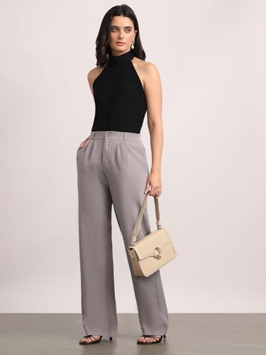Image of Urbano Fashion Women's Loose Baggy Fit Solid Korean Pants Stretchable