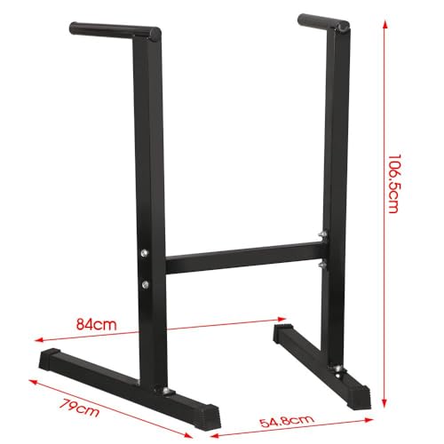 Yaheetech Dip Bars Dip Station Home Gym Pull Bar, Strength Training Dip Stand Freestanding Parallel Bar, Heavy Duty Fitness Equipment for Bicep Triceps Shoulder Exercise - Image 4