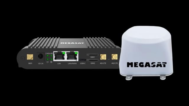 Megasat Camper Connected 5G Ready LTE/5G + Système de routeur Wi-FI Double Bande 2,4/5,8 GHz Technologie MIMO pour Camping-Cars et Camping-Cars avec antenne extérieure