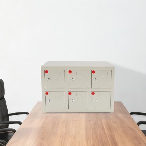 Metal Cell Phone Locker with Charging Ports & Keyed Lock, Secure Storage Cabinet for Employees, Schools, and Gyms - Durable & Convenient Solution for Personal Device Safety