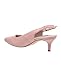 French Connection Women’s Slingback Pointed Toe Heels – Mid Heel Dress Shoes with Adjustable Strap - Blush Size 7