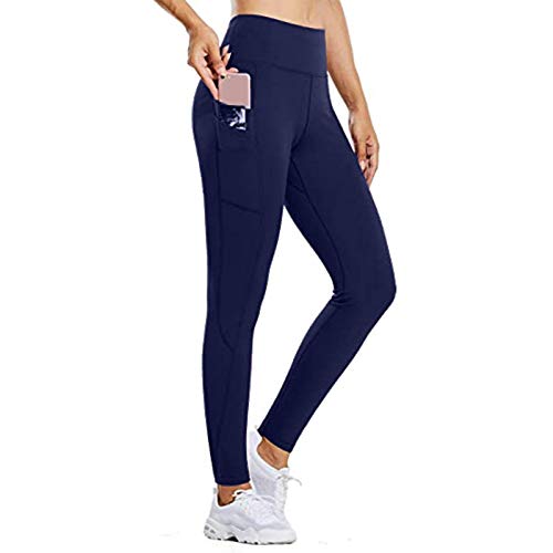 TOPEREUR Damen Slim Fit Hohe Taille Booty Lange Leggings mit Bauchkontrolle Laufhose Fitnesshose Sporthose Tights Cover