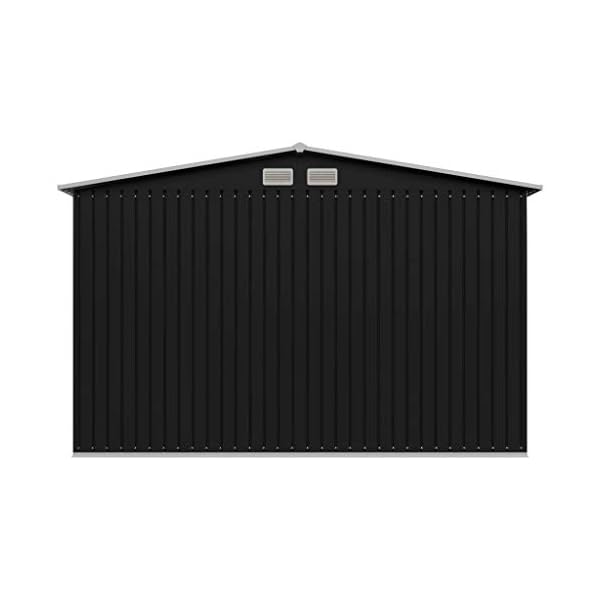 Leepesx Geräteschuppen, Gerätehaus, Gartenhütte, Fahrradgarage, Gartenschuppen, Gartenhã¤User & Aufbewahrung, Anthrazit… – Bild 8