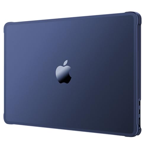 MOSISO Custodia Compatibile con MacBook Air 13 Cover M5 2026 M4 M3 M2 2025-2022 A3449 A3240 A3113 A2681, Anti-crepa con Angoli e Bordo Morbido TPU Case per MacBook Air 13,6'' Cover, Mezzanotte