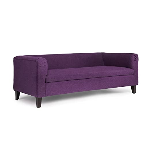Image of Wakefit Sofa Set | 3 Year Warranty | Sofa 5 Seater, 5 Seater Sofa for Living Room, Wooden Sofa Set, Sofa Set 3+1+1 Seater - Miami(Tahoe : Grape Purple)