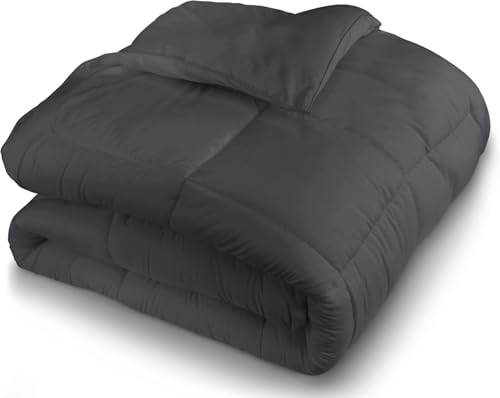 Utopia Bedding Bettdecke 135 x 200 cm, leichte Bettdecke mit Polyesterfüllung für 4 Jahreszeiten, Mikrofaser, für 1 Person (Grau)