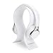 Tranesca Acrylic Headphone (Headset) Stand/Headphone Holder/ Headphone Hanger for wide variety sizes of headphones - White (Not for extra large headphones, headphone not included)