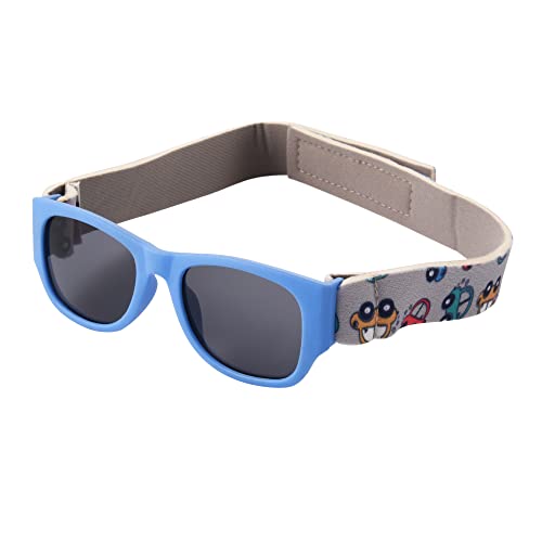 Image of Foster Grant Boys Felix Sunglasses, Blue With Race Car Strap, 40 US