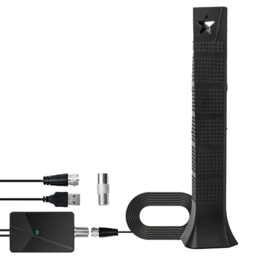 Bosiyrggrl Antena para Interiores, Exteriores y Automóviles con Alcance de 35 DBI, 1500 Millas. Recepción de TV Antena de TV Digital. Canales Locales. Amplificador Nd.