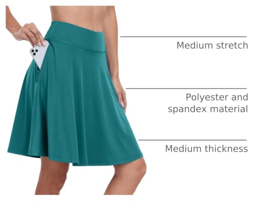 Image of ANRABESS Knee Length Skorts Skirts for Women 2026 Summer High Waisted Golf Tennis Skirt Casual Travel Built-in Shorts Clothes