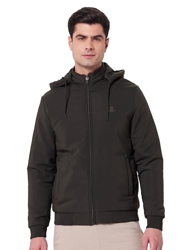 Image of Qube By Fort Collins Men's Polyester Standard Length Regular Fit Lightweight Winter Jacket - Stylish & Comfortable for Casual and Outdoor Wear