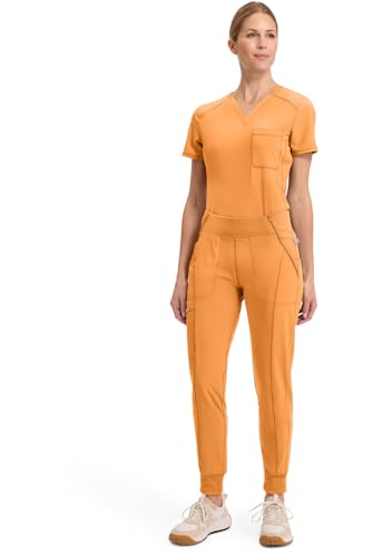 Pantalon extensible à 360° avec 5 poches pratiques orange