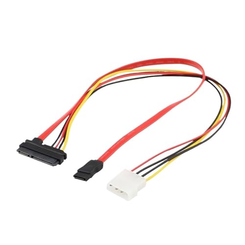Cable SATA Fem. 7+15 Pin y Adaptador Power SATA 7+4 Pin 0.3m miniatura 2