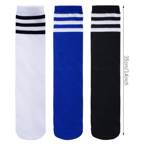 Dxhycc 3 Pairs Toddler Kids Soccer Socks Athletic Softball Baseball Socks for Boys Girls2