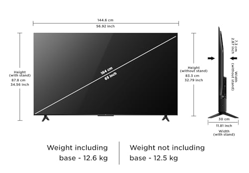 TCL 164 cm (65 inches) Metallic Bezel-Less Series 4K Ultra HD Smart LED Google TV 65V6B (Black) - Image 4