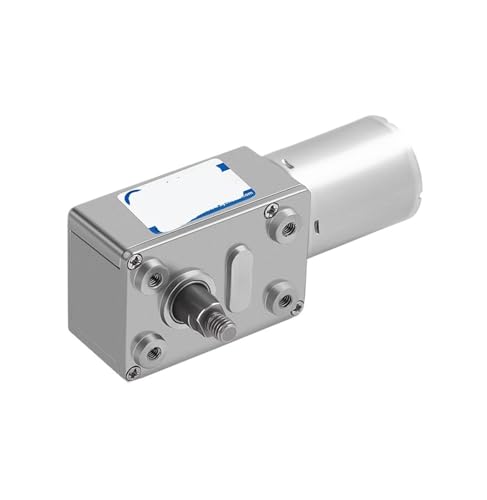 YTWNICAC JGY-370 Campana extractora de Gusano de turbina CC en Miniatura, Eje M5, Engranaje de Bloqueo automático de 24v, Motor pequeño(6 RPM)