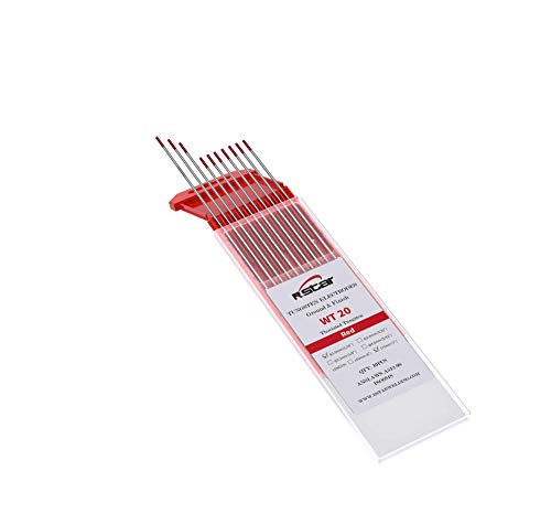 31NA8XqpTML. SL500 Rstar TIG Welding Tungsten Electrodes 2% Thoriated 1/16” x 7” (Red, WT20) 10-Pack