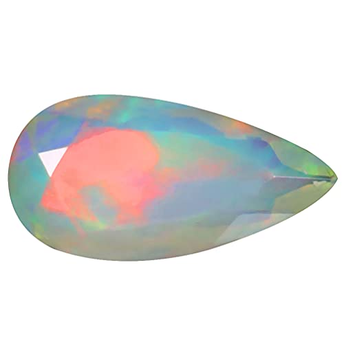 Opale arc-en-ciel véritable en forme poire pour illuminer vos bijoux de créateurs