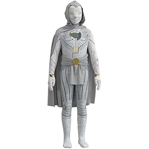 Superhero Cosplay Costume Kids Knight Outfit 3D Printed Movie Jumpsuit Halloween Carnival Bodysuit with Cloak,110 Cover