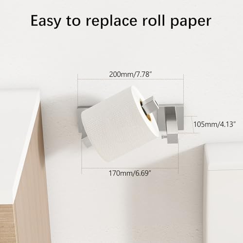 Image of FEILERN Toilet Paper Holder Brushed Nickel, Pivoting for Bathroom