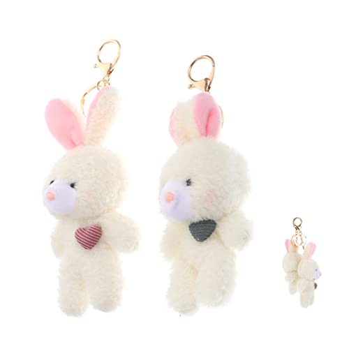 BESPORTBLE Bunny Keychain Plush Set Stuffed Rabbit Keychain Bunnies Decor Rabbit Purse Charm for Girls Adorable Backpack Charms