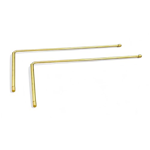 Image of Brass Dowsing Rods Pair for Vastu | DIAMETER-5MM | Reiki & Energy Healing | L Divining Rods | Ideal for Finding Underground Water & Geopathic Stress| Only 2 Rods