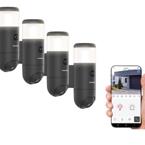 Caméra IP extérieure de vidéo Surveillance avec éclairage WiFi 1080P RHEITA100 Thomson