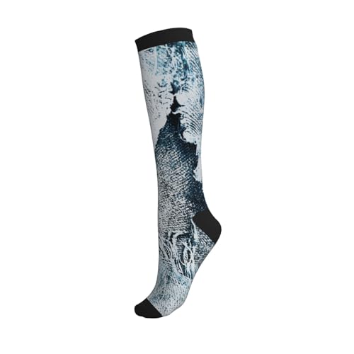 Grungy Denim Compression Socks, Suitable For Both Men And Women - Perfect For Running, Grooming, Hiking, Flying, And Traveling2
