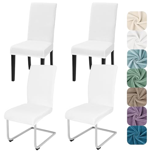 Alishomtll Stretch Samt Stuhlhussen 4er Set Velvet/Velour Stuhlbezug Schwingstuhl Elastische Hussen Waschbarer Stühle Schutz für Küche...