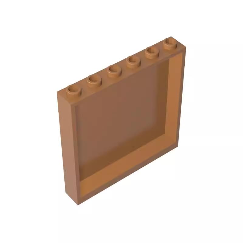 Gobricks 59349 Door Panel 1x6x5 10 Pieces GDS-773 Compatible with Lego Building Blocks Color:Medium Nougat