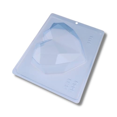 Diamond Large Heart Mold 500g - 3 Piece Chocolate Mold - BWB - 9838