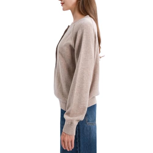 Image of Amazhiyu Women's 100% Wool Henley Sweaters Long Sleeve Button Up Tops